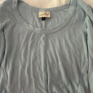 Universal Thread Gray Fitted Long Sleeve T-Shirt